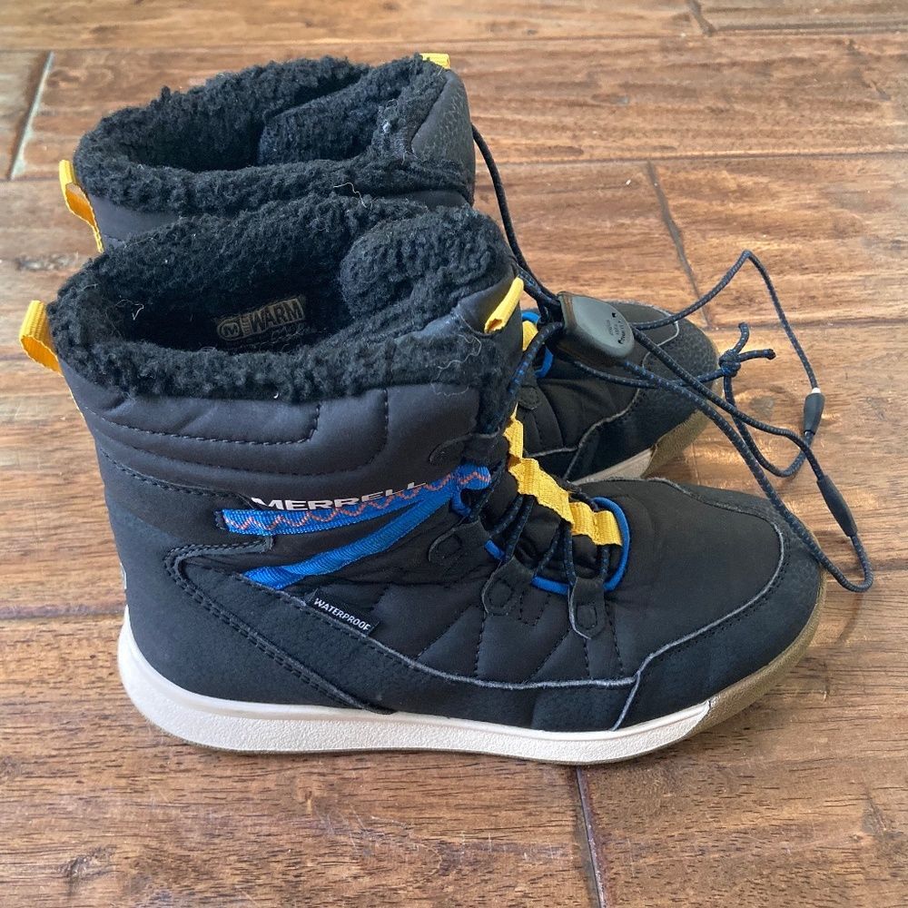 Merrell Snow Quest Waterproof Boot Youth 2 Snow Outdoors Faux Fur Lining